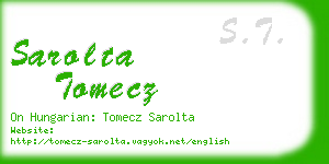 sarolta tomecz business card